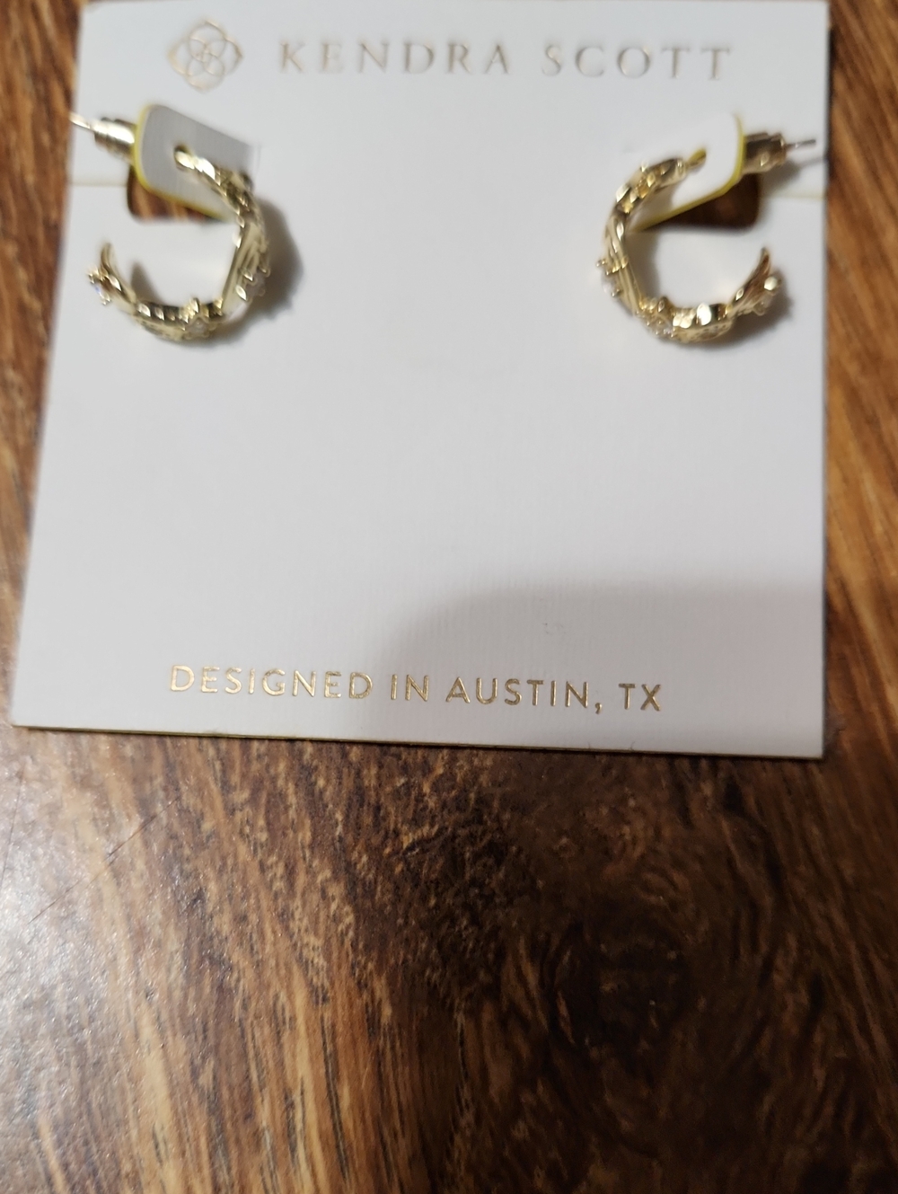 Kendra Scott Gold Textured Mini Hoop Earrings